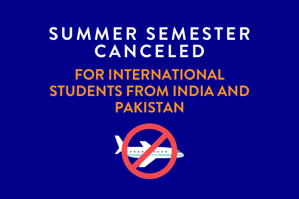 Summer Semester Cancelled due to Travel Ban